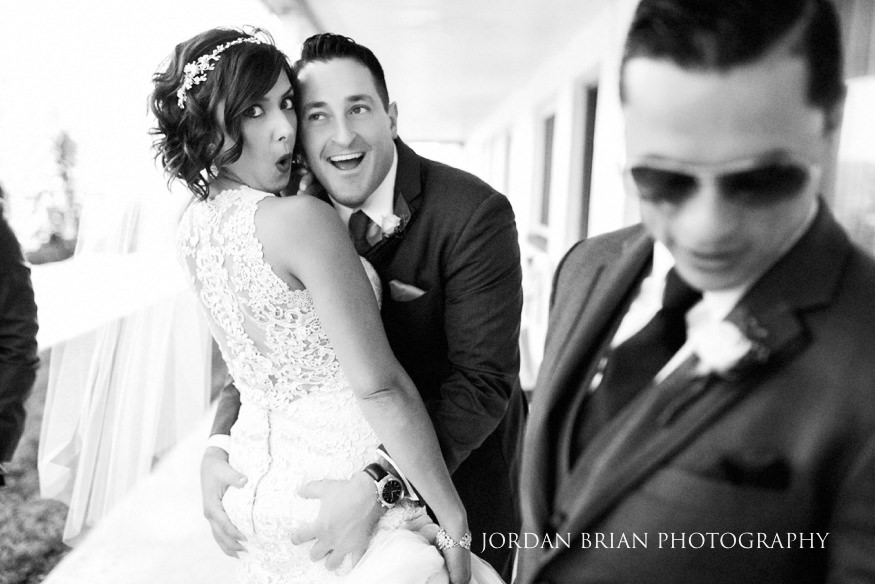 Bride and groom portraits before Crystal Point Inn wedding.